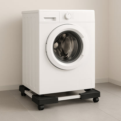 Wukusy adjustable heavy-duty fridge and washing machine stand base trolley, 50x50 cm, sturdy home improvement appliance support
