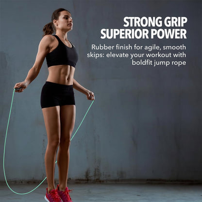 Wukusy high-speed skipping rope with foam padded handles for cardio fitness and jump rope exercises.
