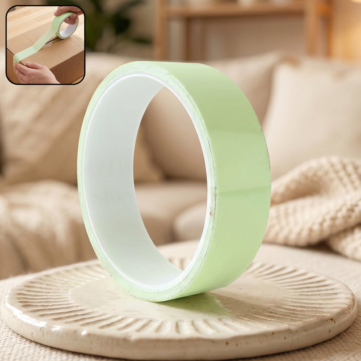 Wukusy strong adhesive glue tape roll for packaging boxes, measuring 85x25 mm, shown in the image.