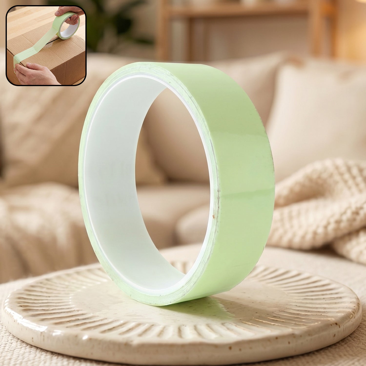 Wukusy strong adhesive glue tape roll for packaging boxes, measuring 85x25 mm, shown in the image.