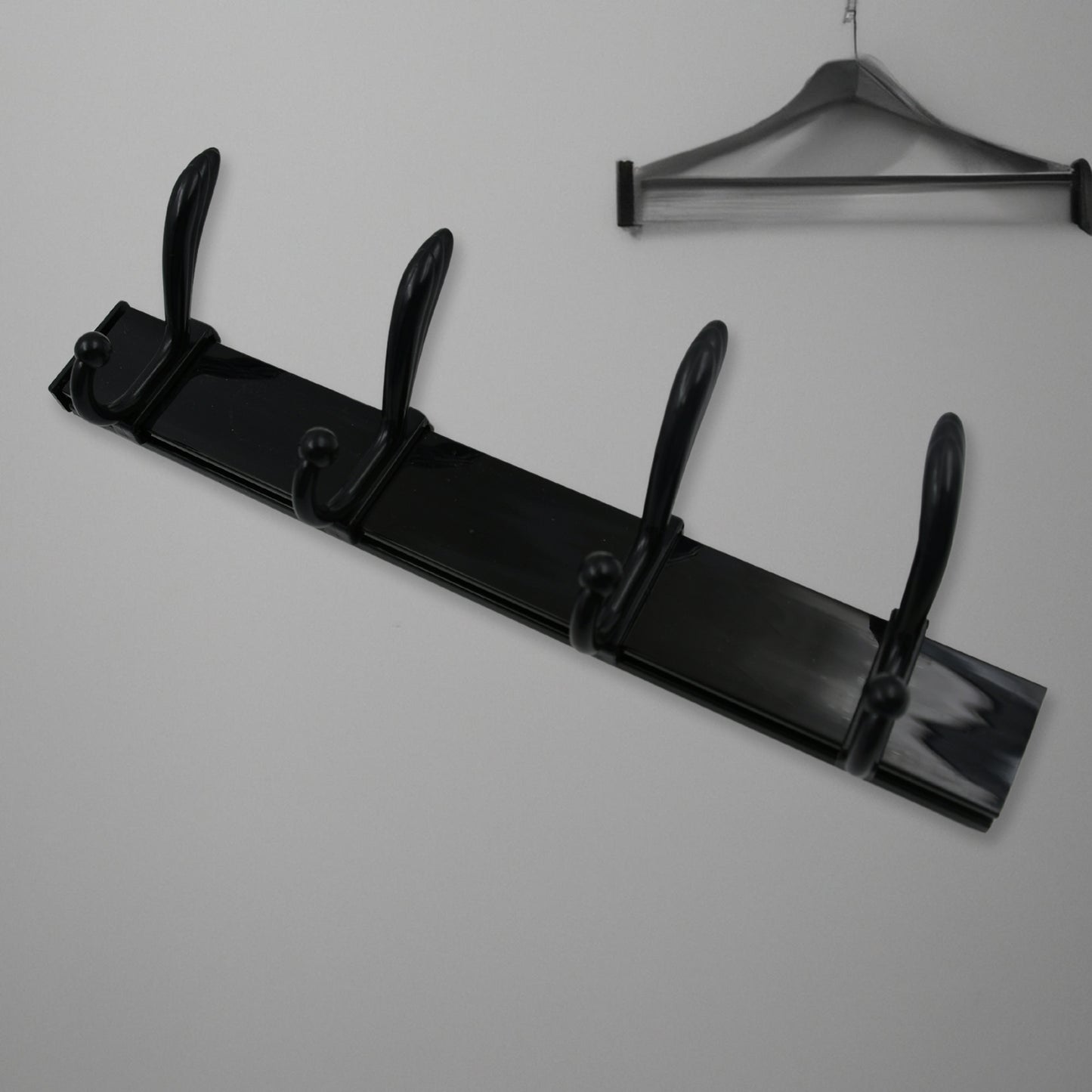 Wukusy 6-hook wall door hanger rack with eco-friendly adhesive, ideal for hanging clothes, jackets, hats, and accessories.