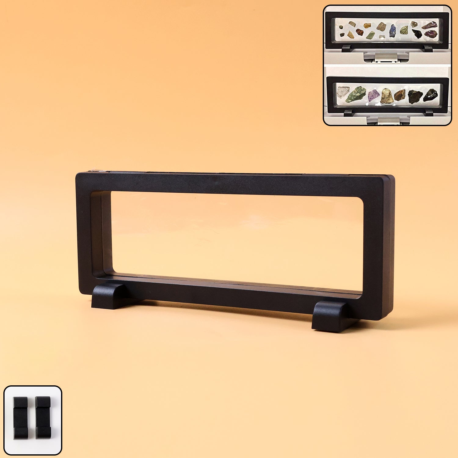 Clear jewelry display box from Wukusy, 23x9 cm, ideal for organizing and showcasing necklaces, rings, and bracelets.