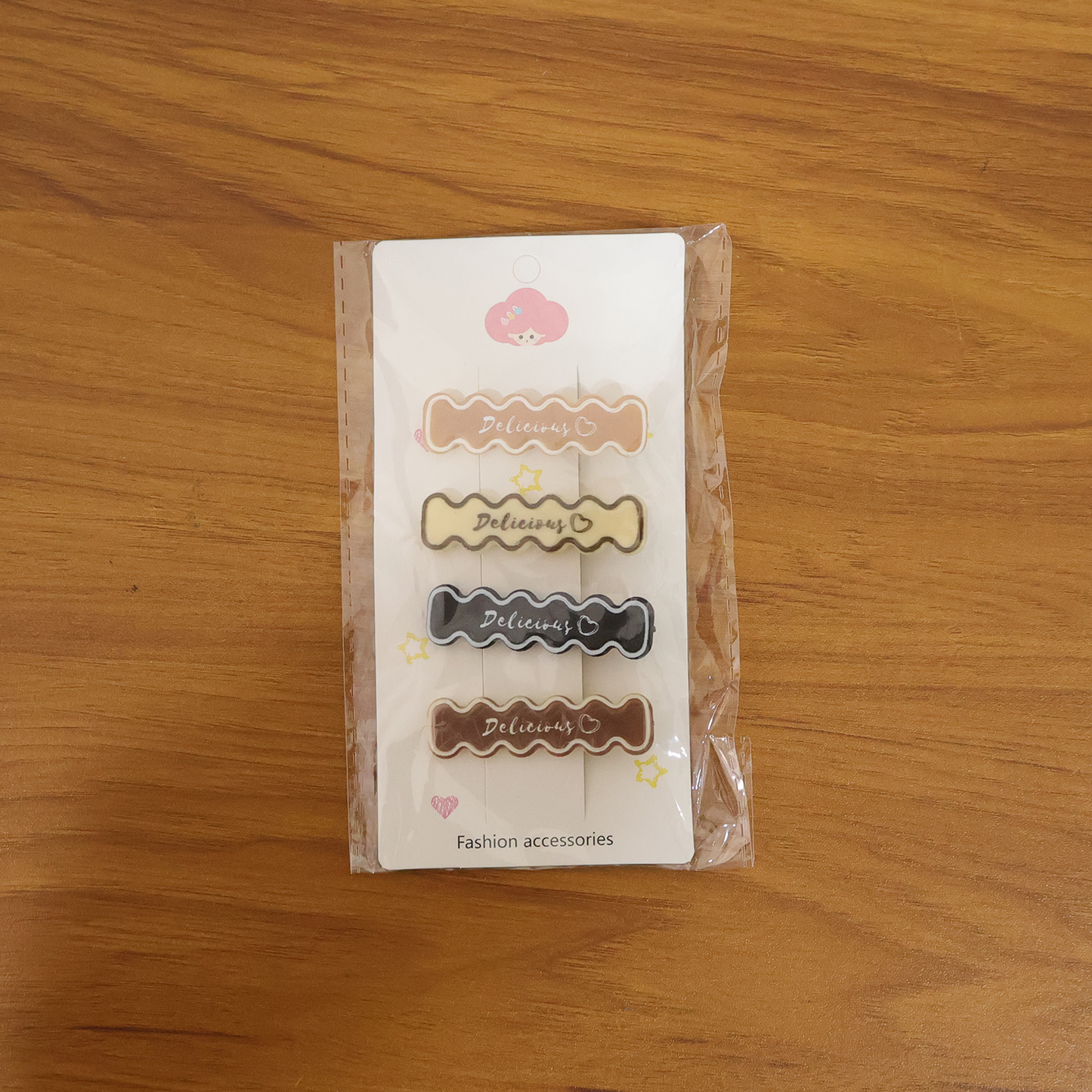 Set of four elegant Wukusy hair clips with sleek design, perfect for stylish hair accessories and everyday hair styling.