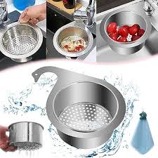Stainless steel Swan sink strainer basket by Drpshippr, designed to fit kitchen sinks for efficient debris filtration.