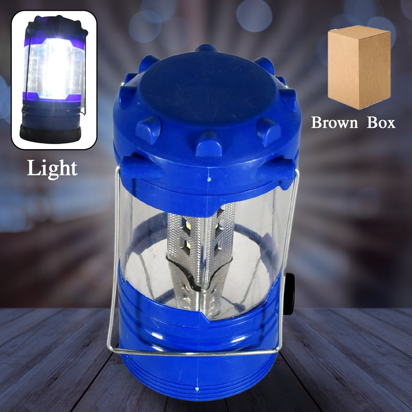 White Wukusy camping lantern with durable, lightweight design, waterproof battery-operated tent light for hiking, night fishing, and camping.