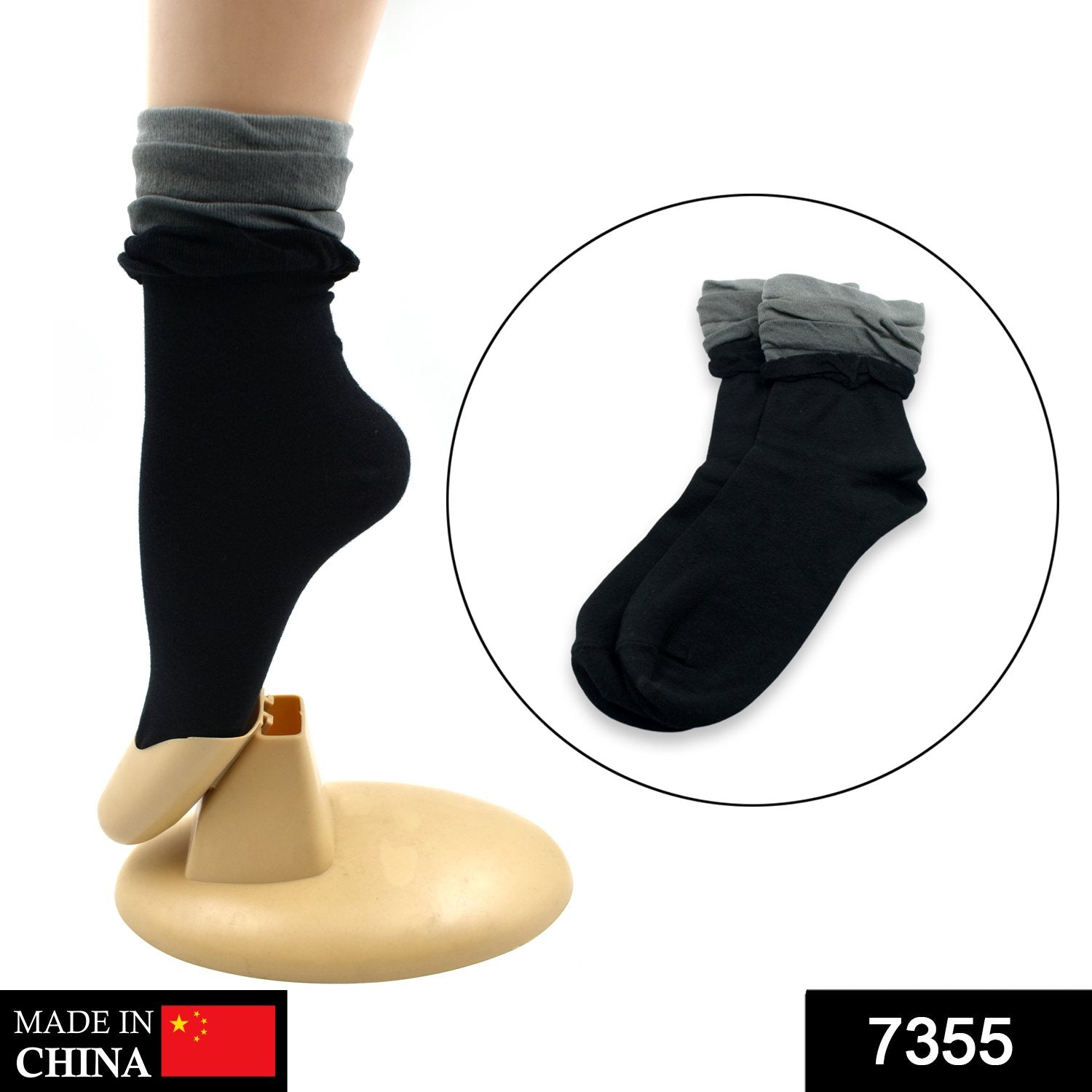 Wukusy 7355 fashion socks, breathable, thickened, soft, skin-friendly, simple classic design, ideal for comfortable everyday wear
