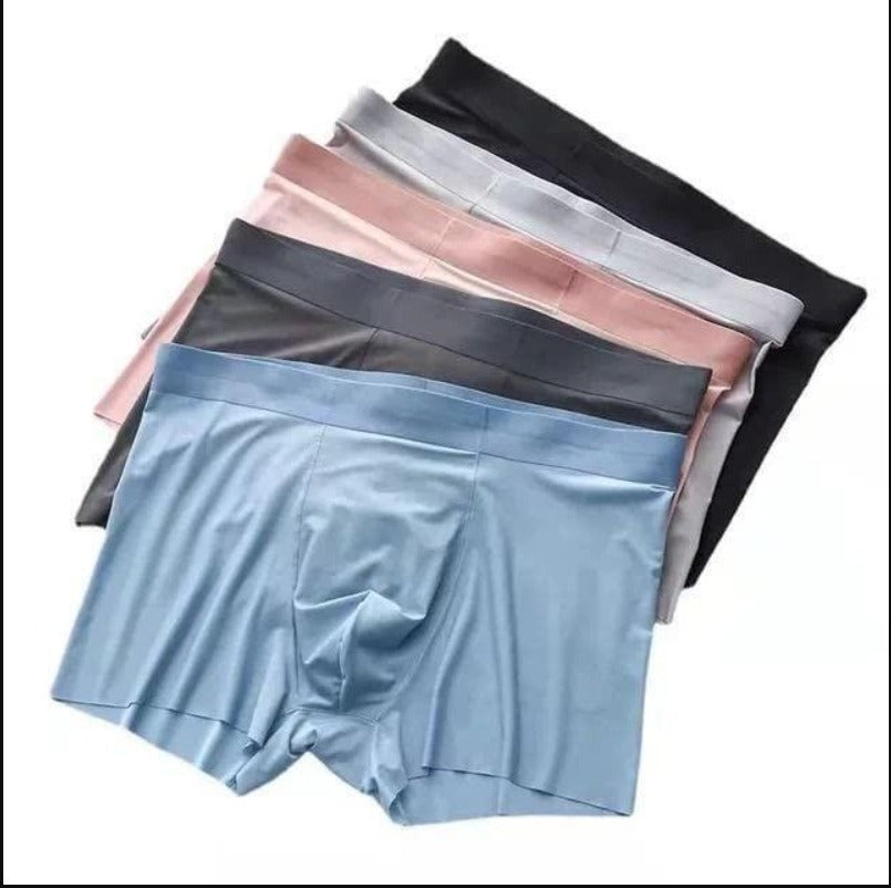 Multicolor men's briefs and boxers underwear pack by Dropdash, featuring elastic waistband and soft fabric for comfortable fit.