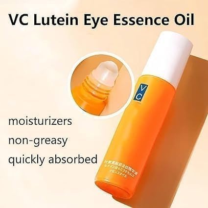 Drpshippr Lutein Eye Essence Oil bottle with dropper, clear liquid, and eye illustration on the label.