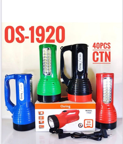 7878 Charkee 30W long-range rechargeable waterproof LED torch light, emergency tube with bright multi-color illumination.