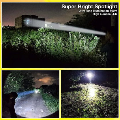 Multicolor Charkee 30W rechargeable emergency torch light by 7878 with bright handheld illumination.