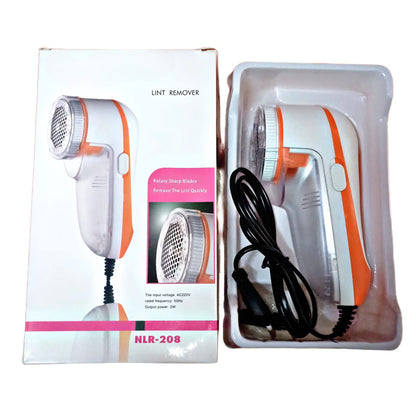 7878 Charkee lint remover shaver for woolen clothes, orange handheld lint shaver for fabric lint and fuzz removal.