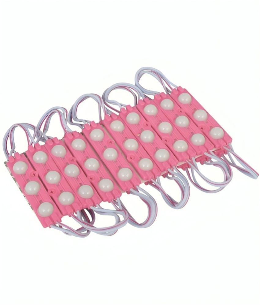 Pink Charkee 3LED strip night lights, waterproof 12V 5730 LED SMD pack of 20, ideal for decorative or ambient lighting.