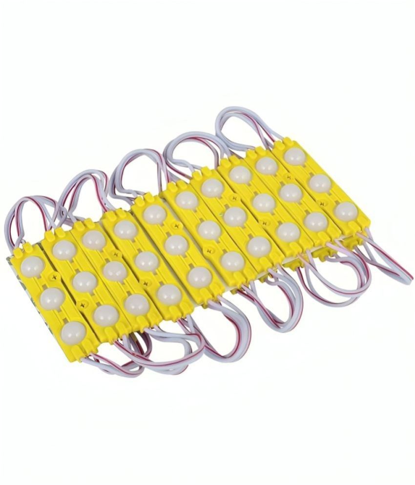 Yellow Charkee 3LED strip night lights, waterproof 12V 5730 LED SMD pack of 20, ideal for ambient illumination.