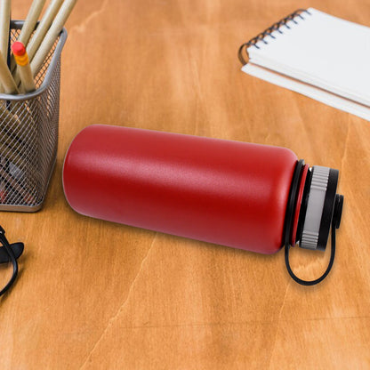 Stainless steel Wukusy double wall vacuum-insulated water bottle in mixed colors, 1000 ml capacity, for hot and cold drinks.