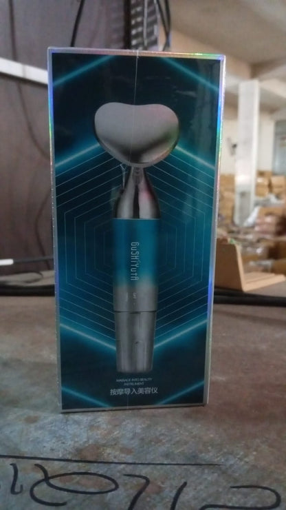 Wukusy face vibratory massager facial beauty device showing a compact handheld tool with ergonomic design for skin massage.