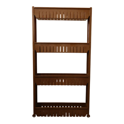 Multipurpose Plastic 4 Layer Storage Rack With Wheels