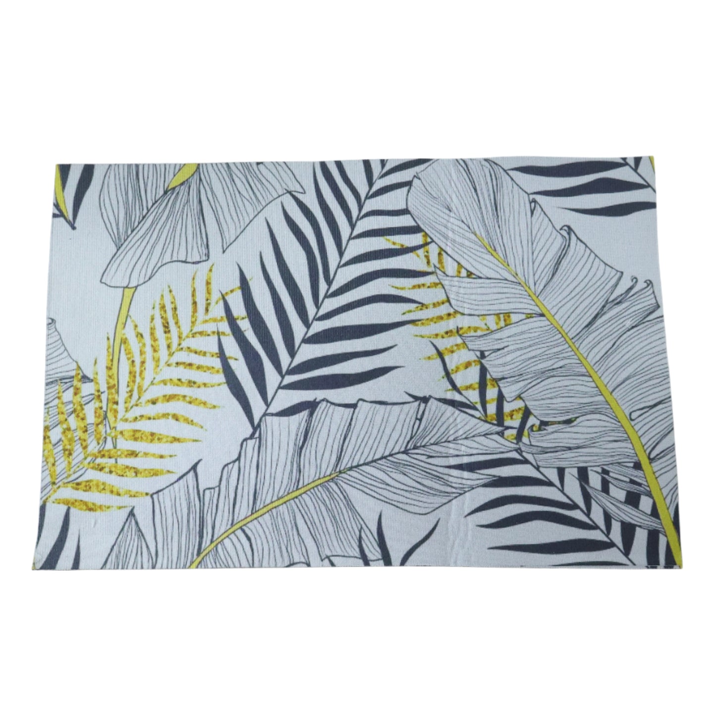 Wukusy 2-in-1 reversible dining table placemats set with small and large sizes, featuring colorful patterns on each side.