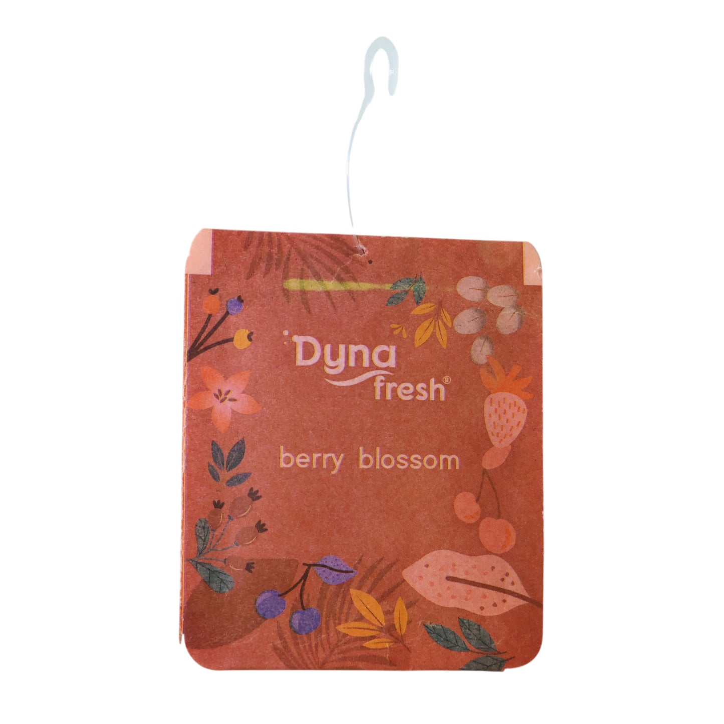 Wukusy Berry Blossom hanging bathroom air freshener gel in a 10g container with floral berry scent, designed for bathroom freshness.