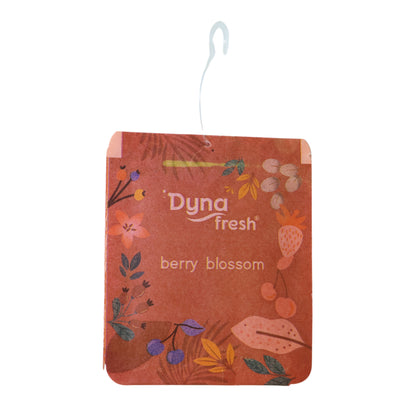 Wukusy Berry Blossom hanging bathroom air freshener gel in a 10g container with floral berry scent, designed for bathroom freshness.
