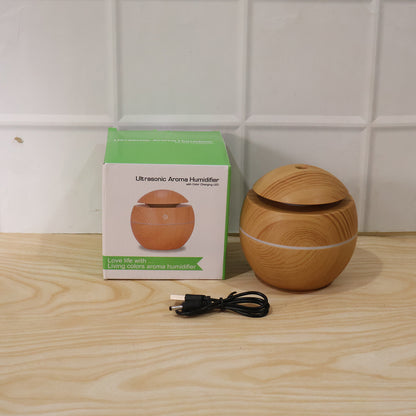 Wukusy ultrasonic aroma diffuser humidifier with 200ml capacity and LED light, suitable for home and office use