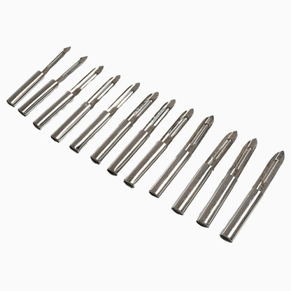 Wukusy 12-pack stainless steel vegetable peelers with handles, ideal for peeling and shredding potatoes, carrots, fruits, and vegetables.