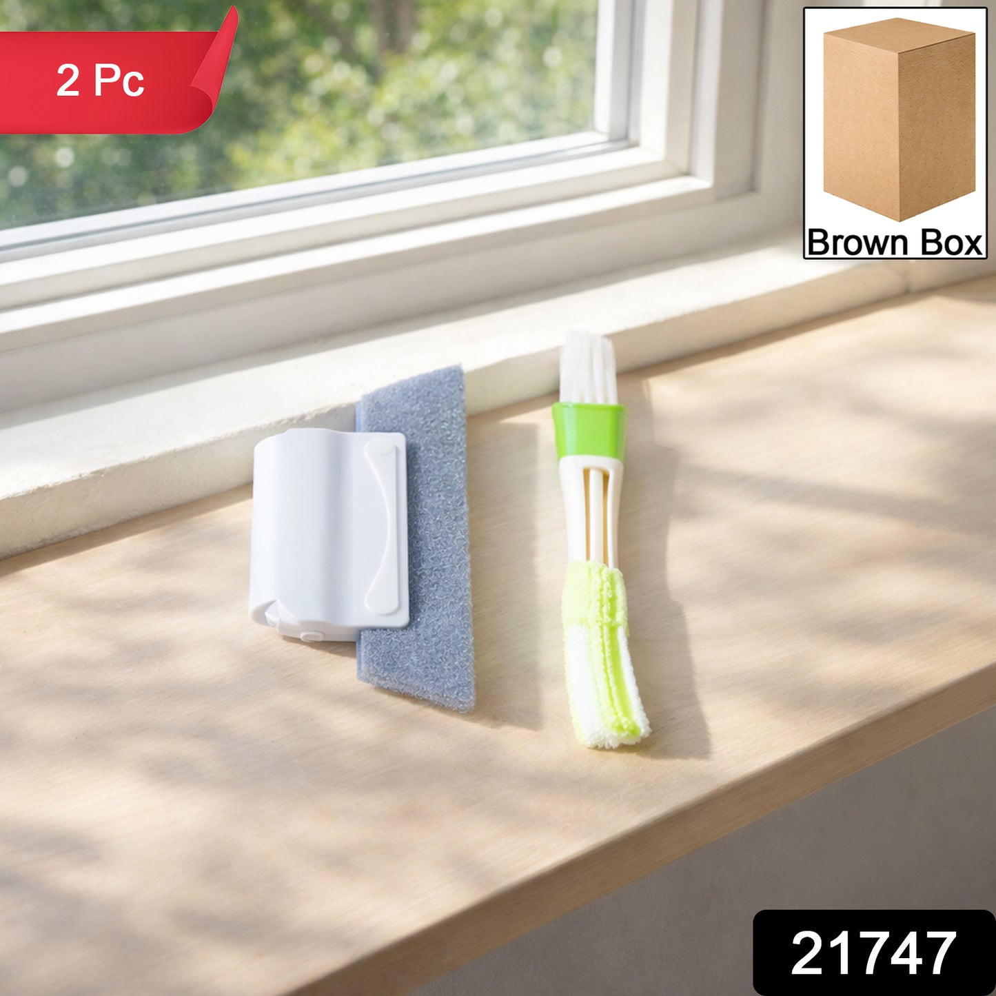 Wukusy multipurpose window and surface cleaning tool set with two versatile tools for cleaning glass, surfaces, and windows.