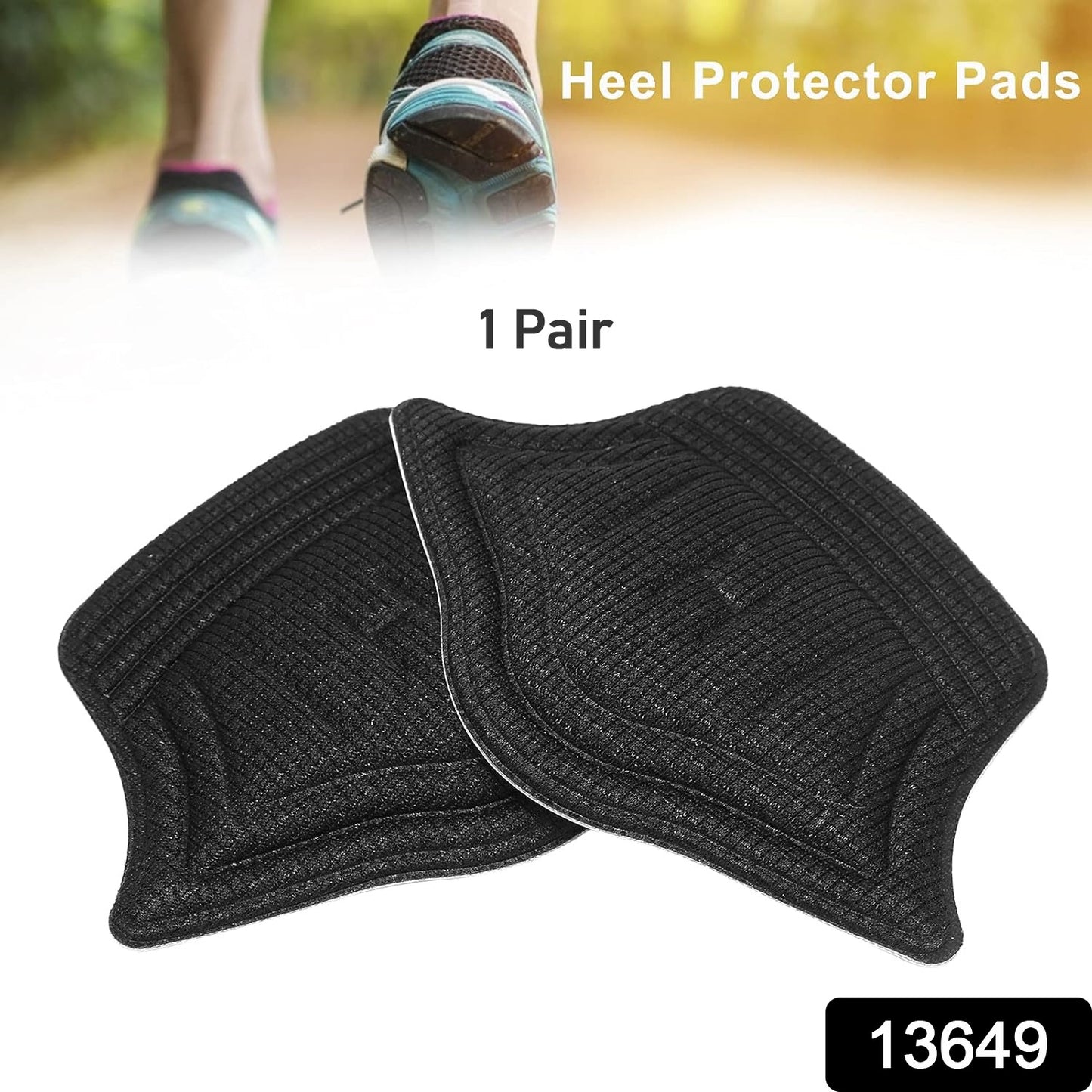 Wukusy heel cushion pads for shoes, travel-friendly protective insoles, shown in a pair with soft cushioning and ergonomic design.