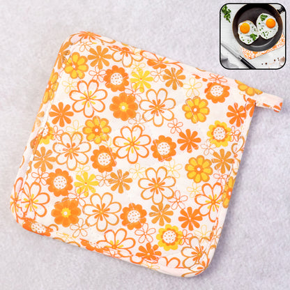 Wukusy kitchen heat-resistant quilted pot holder oven mitt pad, 16x16 cm, with padded quilted design for safe handling of hot cookware