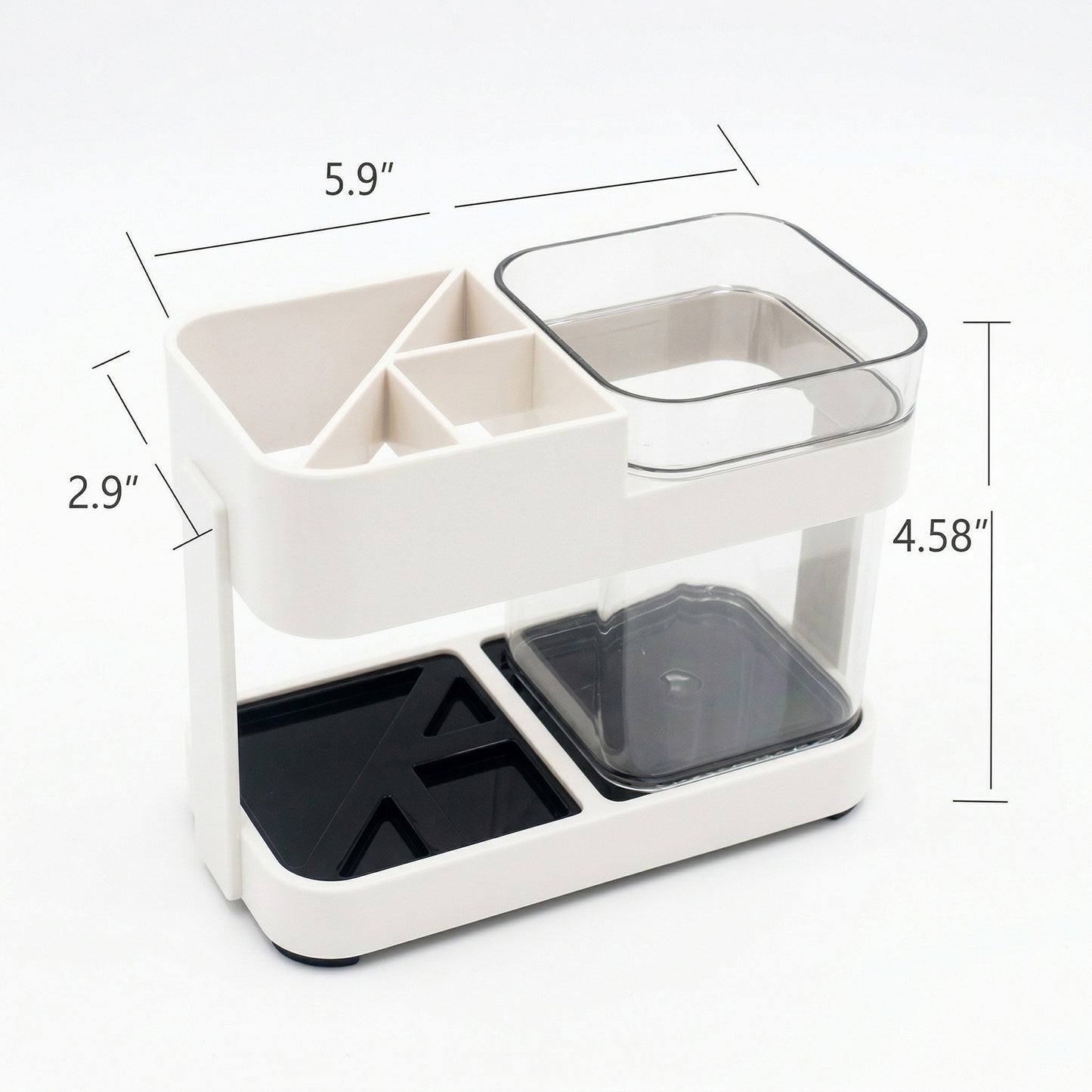 Wukusy multipurpose toothbrush and toothpaste stand holder set with slots for brushes and toothpaste tube, organized and accessible.