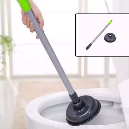 Wukusy 4031 toilet plunger with rubber cup and handle for clearing clogs in toilets and sinks in home, commercial, and industrial settings.