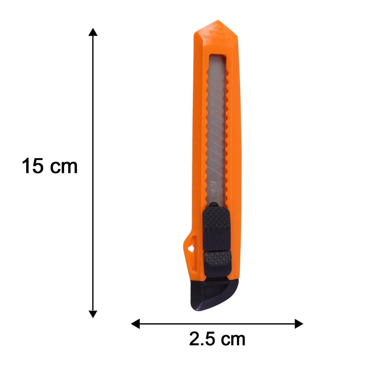 Wukusy professional utility knife cutter set with extra snap-off blades, shown with multiple blades and ergonomic handle.