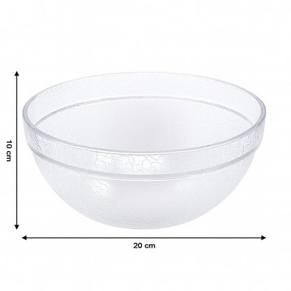 Transparent Wukusy Idli mixing and serving bowl made of textured plastic, ideal for kitchen use.