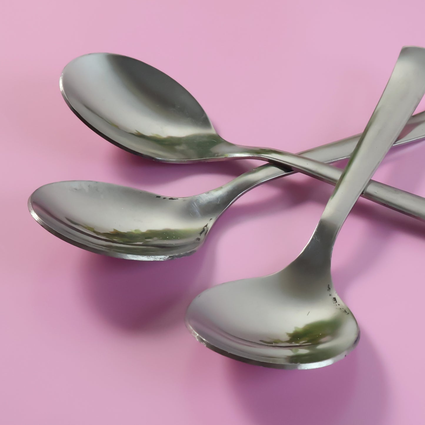 Set of three Wukusy Everyday Dining Spoons for home and kitchen use, featuring polished stainless steel handles and functional design.
