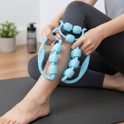Wukusy Double Massage Relax Roller in black, showing textured surface for muscle relief and relaxation therapy.