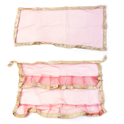 Wukusy Premium Tulsi Vastra Pooja Cloth 2-piece set, traditional fabric for home prayer and religious rituals, detailed and vibrant.