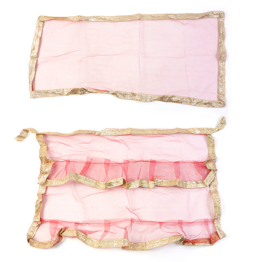Wukusy Premium Tulsi Vastra Pooja Cloth 2-piece set, traditional fabric for home prayer and religious rituals, detailed and vibrant.