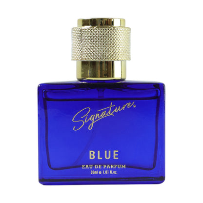 Wukusy Signature Premium Blue Eau De Perfume 30ml bottle with elegant packaging and sleek design.
