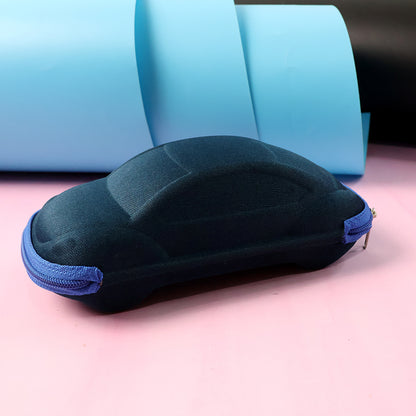 Wukusy cartoon car-shaped sunglasses box, portable eyeglasses case in bright colors, designed for storing and protecting glasses.