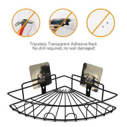 Wukusy 9010 shower caddy corner for storing household items, made of durable material, fits into bathroom corners for organized storage