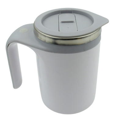 Wukusy 5545 Stirring Coffee Mug, stainless steel self-stirring travel cup with magnetic mixing for coffee, milk, and hot chocolate.