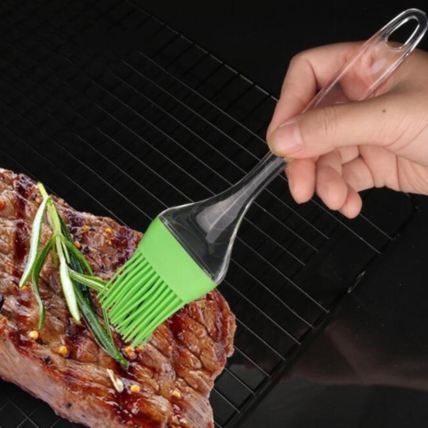 Wukusy 2-in-1 pastry spatula and big brush set for baking, decorating, cooking, and grilling in a kitchen bakeware tool set.