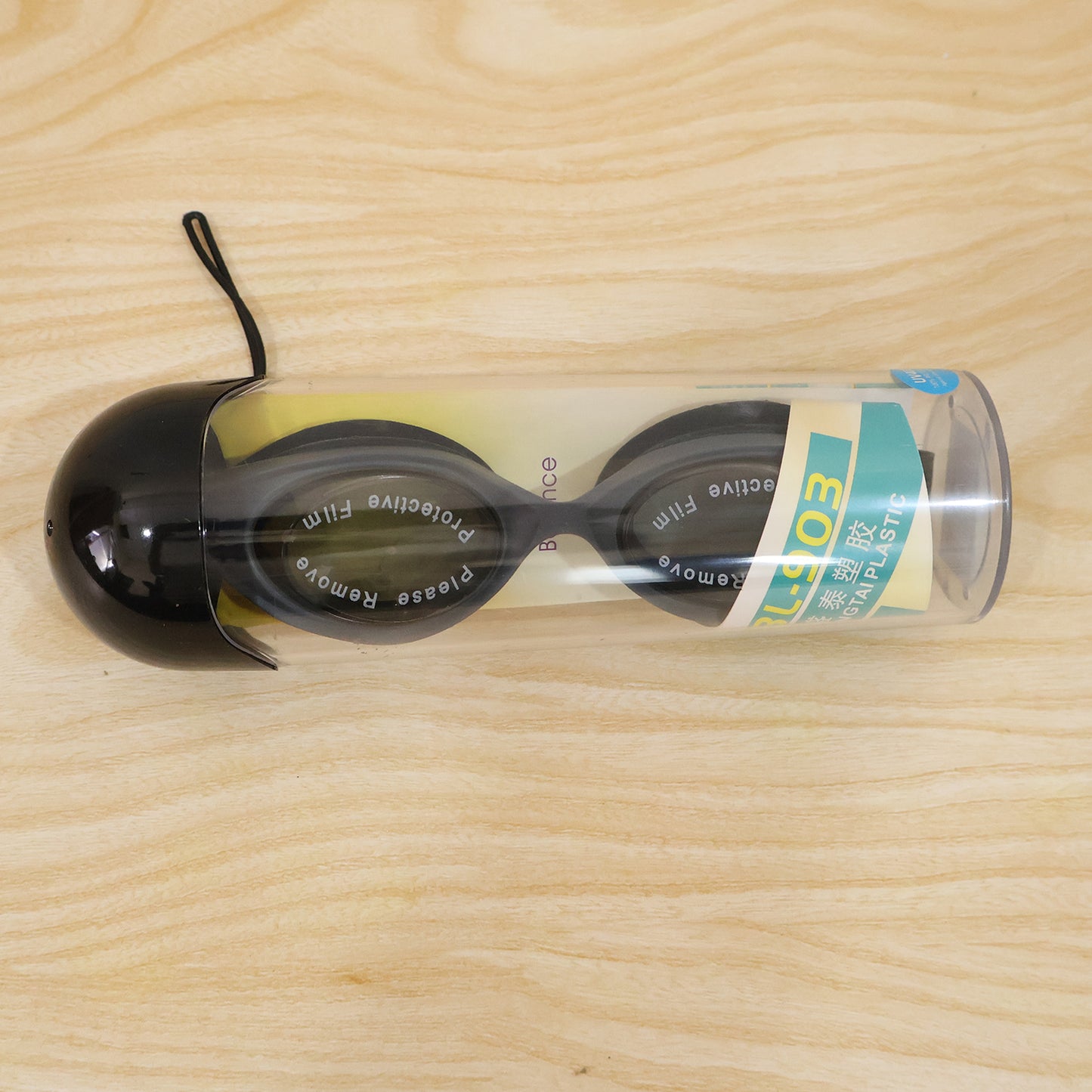 Kids UV protection swimming goggles with anti-fog lenses and comfortable fit, featuring adjustable straps and clear lenses.