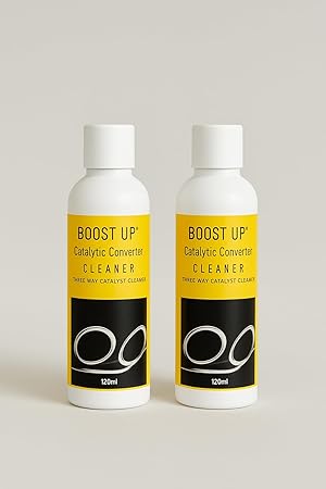 Drpshippr Boost Up Catalytic Converter Cleaner and Fuel Injector, 100ml bottles, for vehicle maintenance, shown in the image.