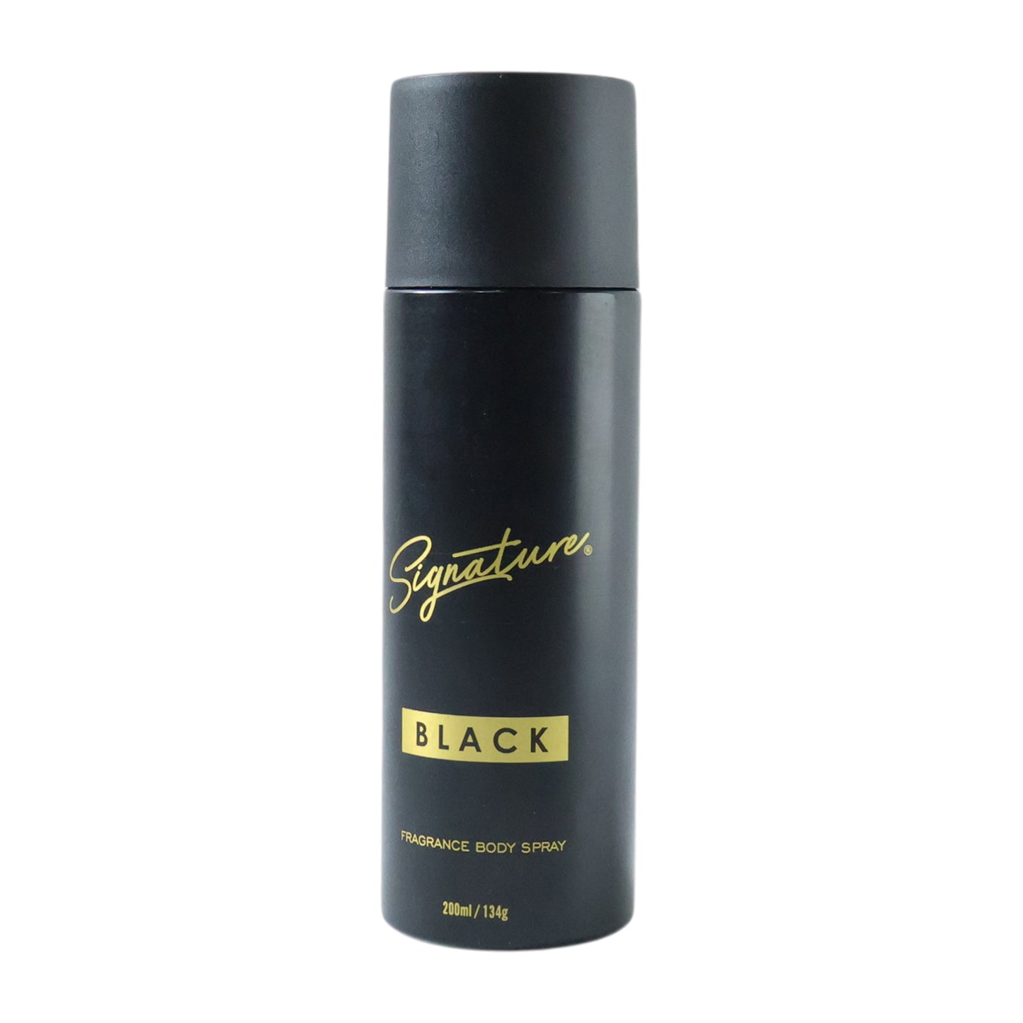 Wukusy Signature Premium Black Fragrance Body Spray 200ml bottle with sleek black packaging and spray nozzle.