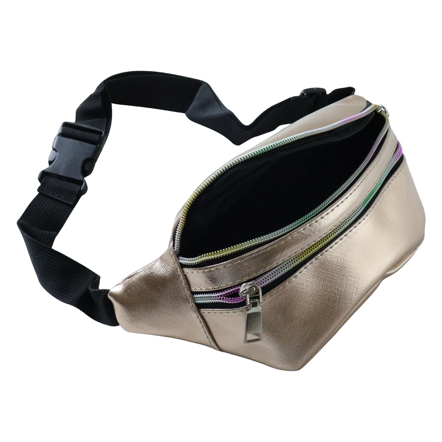 Wukusy premium waist bag with adjustable strap, measuring 10x22 cm, featuring a sleek design and secure zipper closure.