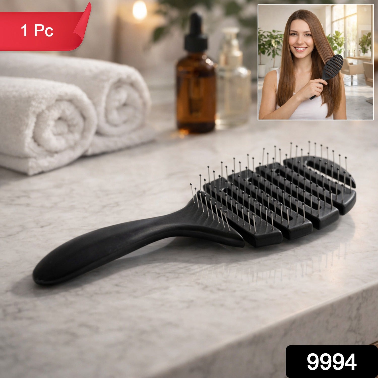 Wukusy premium detangling hair brush with flexible vent design, lightweight styling hair comb for smooth, tangle-free hair.