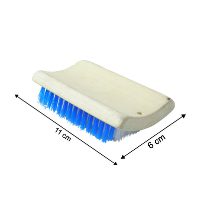 Wukusy heavy duty wooden handle scrub brush with hard bristles for tough cleaning tasks, natural wood grip and durable design