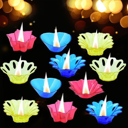 Wukusy 6004a candle cup with multicolored, multi-shape design, featuring vibrant, geometric glass shapes for decorative candle display.