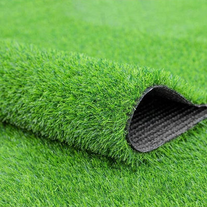 Wukusy artificial grass mat for balcony or doormat, 58x38cm, soft, durable plastic turf carpet with lush green blades.