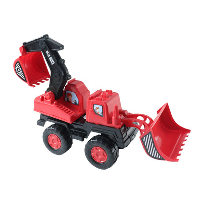 Wukusy Mega Mover construction excavator toy truck for kids, detailed plastic toy with moving parts and realistic design.
